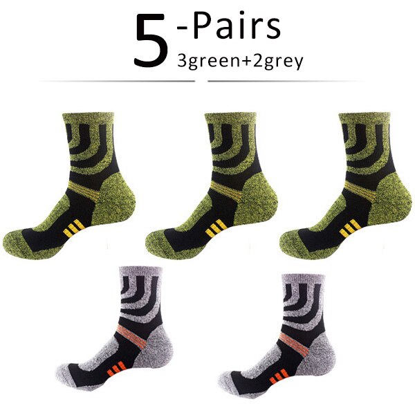 1 Lot = 5 Pairs Cotton Compression Socks For Man Trekking Formal Work Male Socks Meia Contrast Color Designer Brand Fit Eu39-45