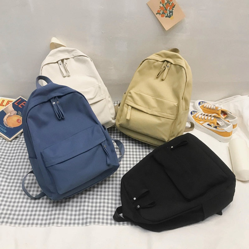HOCODO 2021 New Women Backpack Fashion Nylon Shoulder Bag School Bagpack For Teenage Girls Travel Bag Female Leisure Backpacks