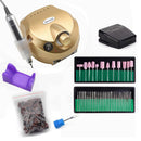 32W 35000RPM Nail Drill Machine Set With Sanding Band Professional Milling Manicure Machine Set Kit With Nail drill Bit Set Kit