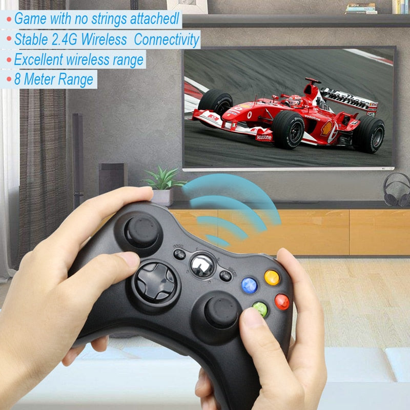 Controlador inalámbrico para Microsoft Xbox 360 con receptor de PC inalámbrico 2.4G Gamepad Joystick Controler