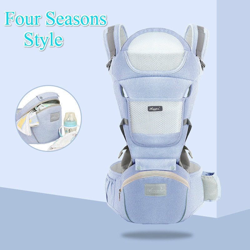 Ergonomic Baby Carrier Infant Baby Hipseat Carrier Front Facing Ergonomic Kangaroo Baby Wrap Sling for Baby Travel
