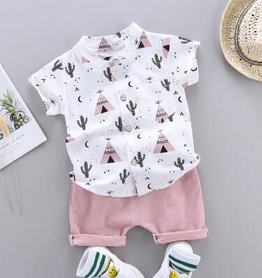 Sommer Baby Jungen Kleidung Set Infant Cartoon Dinosaurier Print Kurzarm Shirt + Hose 1 2 3 4 Jahre Kind Kleinkind Jungen Outfit