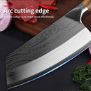 Kitchen Knife Damascus Laser Pattern Chinese Chef Knife Stainless Steel Butcher Meat Chopping Cleaver Knife Vegetable Cutter