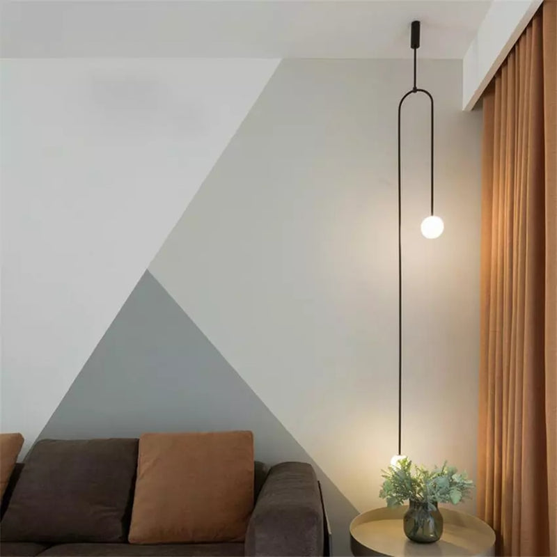 Modern Glass Ball Pendant Lighting For Bedroom/Hotel Nordic Gold Pendant Lamp /Hanging Lights Art Deco Pendant Lamp Home Indoor