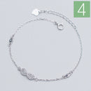 Trustdavis Genuine 925 Sterling Silver Sweet Minimalist Double Layer Infinity CZ Bracelet For Women Wedding Jewelry Gift DS2177