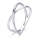 WOSTU Simple Rings 100% 925 Sterling Silver Shimmering Wish Stackable Ring For Women Wedding Original Fashion Jewelry Gift