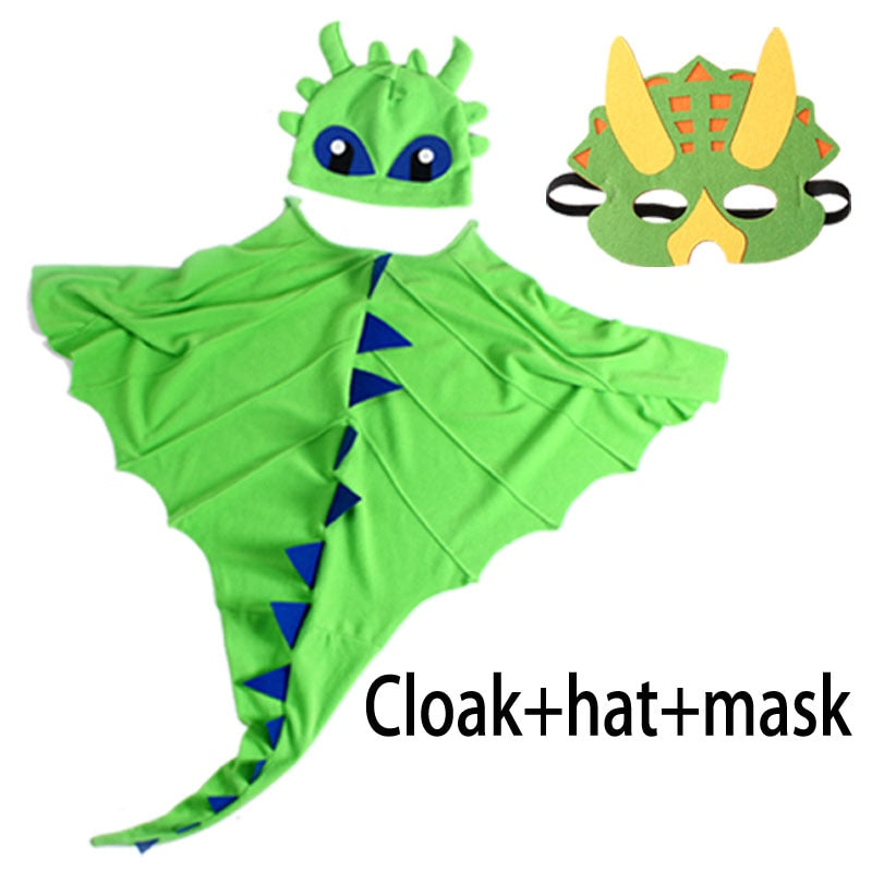 Dinosaur Costume Halloween Costume Dragon Cosplay Cloak Mask Hat Toothless Dino Costume Anime Cosplay