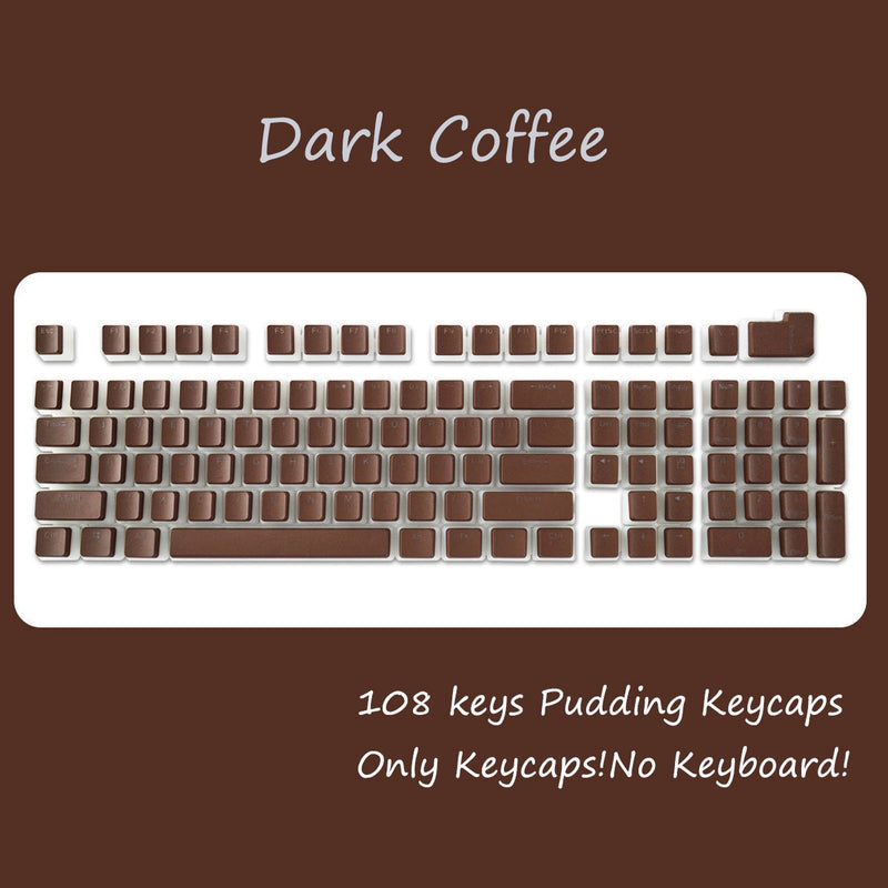 OEM Profile PBT Keycaps 108 Keys Pudding Keycap For Cherry MX Switch Mechanical Keyboard kit RGB Gamer backlit Keyboards Switch