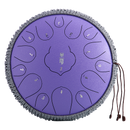 Steel Tongue Drum 13 Inch 15 Tones D Key Tank Drum Tamborine Yoga Meditation Percuss Music Instrument Children&