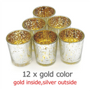 ERMAKOVA 6/12 Pcs Votive Candle Holder Mercury Glass Tealight Candle Holder for Wedding Parties Hotel Cafe Bar Home Decoration
