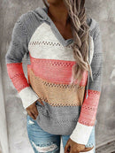 Fitshinling Bohemian Kapuzenpullover Pullover Pullover Frau Kleidung Patchwork Urlaub Herbst Winter Pull Vintage Pullover weiblich