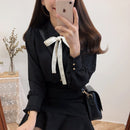 Bow Shirts Woman Long Sleeve Button Chiffon Blouse Women 2022 New Embroidery Blouses Butterfly Sleeve Casual White Shirt Femme