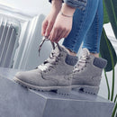 Winter Shoes Women Boots 2021 Fashion Warm Plush Ankle Boots Women Shoes Round Toe Lace-up Female Snow Boots Brand Shoes Woman