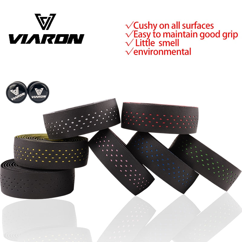 VIARON Road Bicycle Handlebar Tape Bike Accessories 1Pair Cycling Soft PU EVA Anti-Slip MTB Bike Bar Tape Shock Absorption