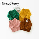 HoneyCherry Baby Girl Sweater Winter HandBall Sweater Cardigan Jacket Girl Girls Sweater Fall Clothes For Toddler Girls