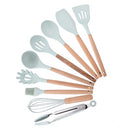 Juego de utensilios de cocina de 9 a 13 uds, juego de utensilios de cocina de silicona Premium con caja de almacenamiento, pinzas giratorias, espátula, cuchara para sopa