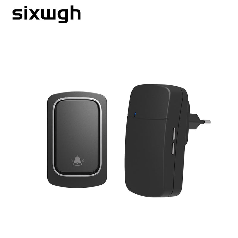 SIXWGH Wireless Doorbell No Battery required Waterproof Self-Powered Door bell Sets Home Outdoor Kinetic Ring Chime Doorbell