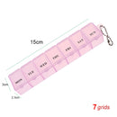 Tcare, organizador de pastillas de viaje, caja de pastillas a prueba de humedad para monedero de bolsillo, pastillero diario, contenedor portátil para medicamentos y vitaminas