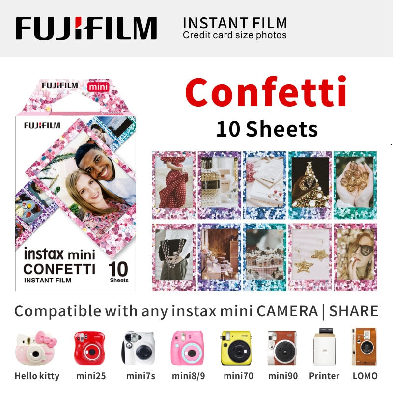 Origin Fujifilm Instax Mini Film 10-100 Sheets Photo Paper for Fuji Instant Film Cameras Instax Mini 11 8 9 90 Link Liplay EVO