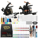 Tattoo Kit Tattoo Machines Gun With Inks Power Supply Pedal Body Art Tools Tattoo Set Complete Accessories Supplies From RU/US