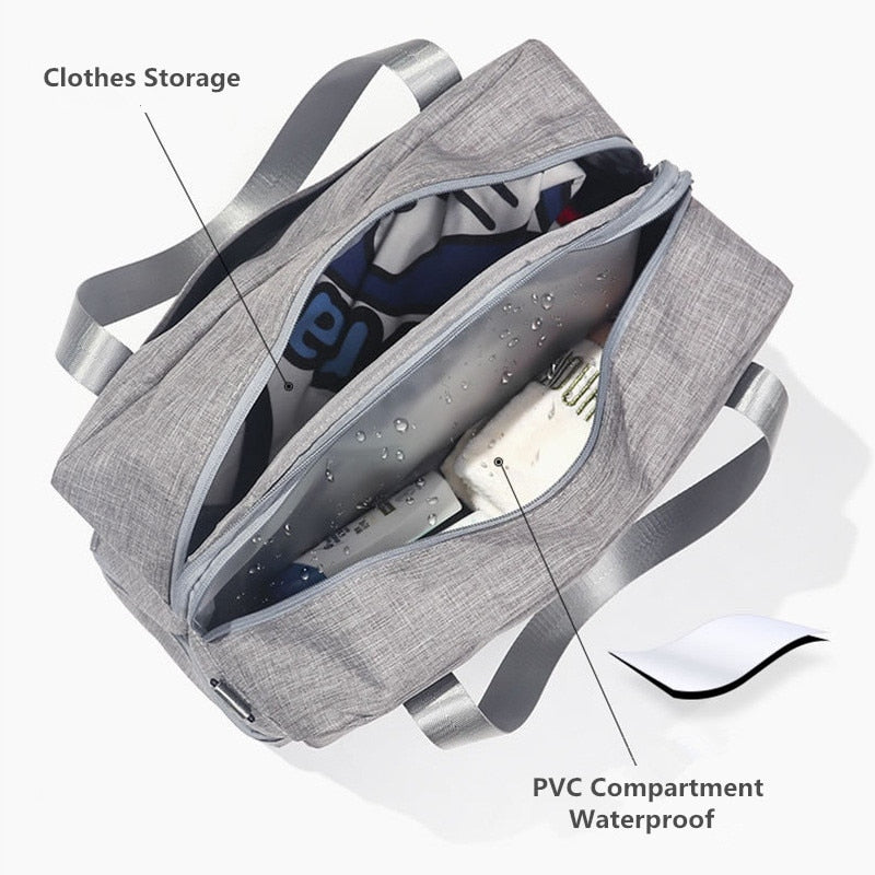 Bolsa de viaje impermeable para deportes de natación, ropa para correr, organizador de zapatos, equipaje para hombres y mujeres, bolsa portátil ordenada, accesorios