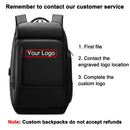 EURCOOL 17 Zoll Laptop Rucksack für Herren Wasserdicht Funktional mit USB Aufladung Rucksäcke Männlich Business Herren Rucksack Mochila