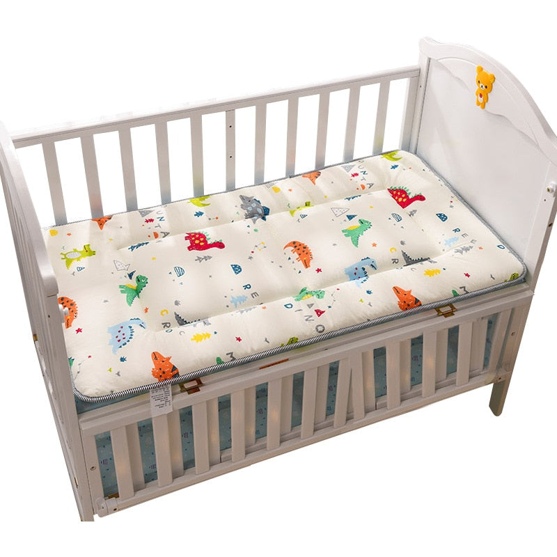 Crib Mattress Toddler Bed Mattress Pad Double Sides Cotton Mesh Baby Bedding Set  Boys Girls Infant Bed Set 120x60cm