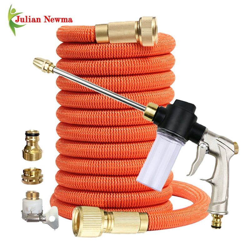 Retractable Hose Extensible Garden Hose Shrinks Flexibele Tuinslang Irrigation Computer Car Wash Water Pipe Spray Washing Foam