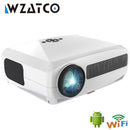 WZATCO C3 4D Keystone LED Projector 4K Android 10.0 WIFI 1920*1080P Proyector Home Theater 3D Media Video player Game Beamer