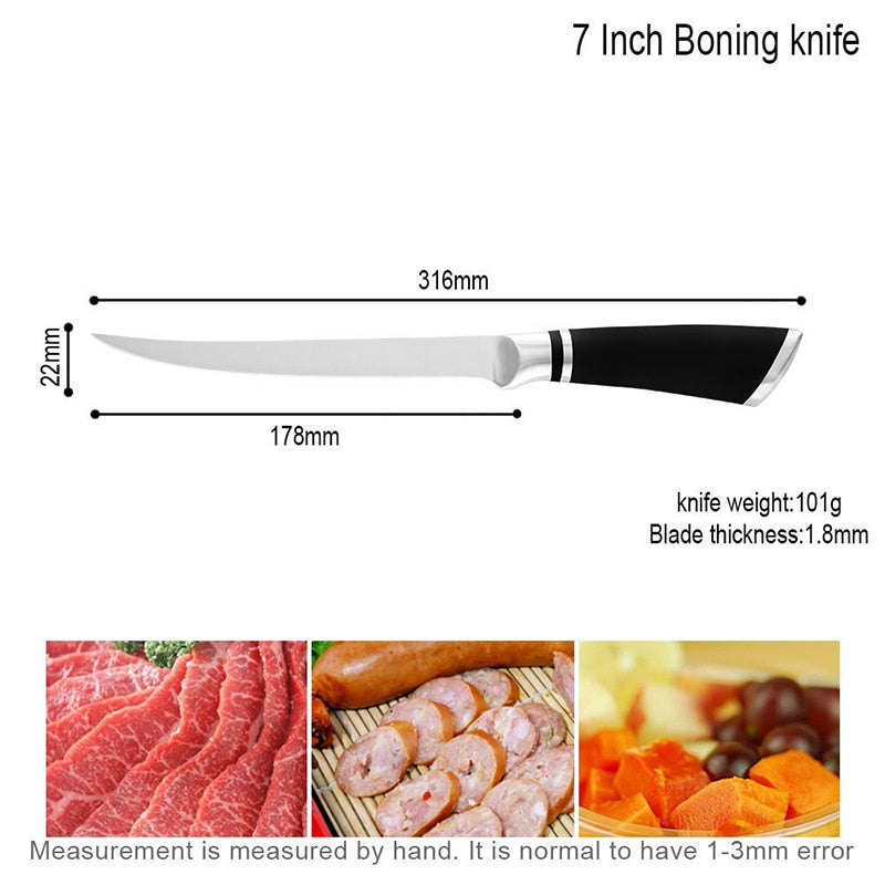 Fillet Kitchen Knife  7&quot; inch Boning Knife High Quliaty Stainless Steel Knife For Bone Meat Fish Fruit Vegetables Cooking Tool