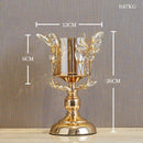 Golden Candle Holder Metal Candlestick Festival Wedding Dining Table Decoration Candle Accessory Desktop Candlesticks Home Decor