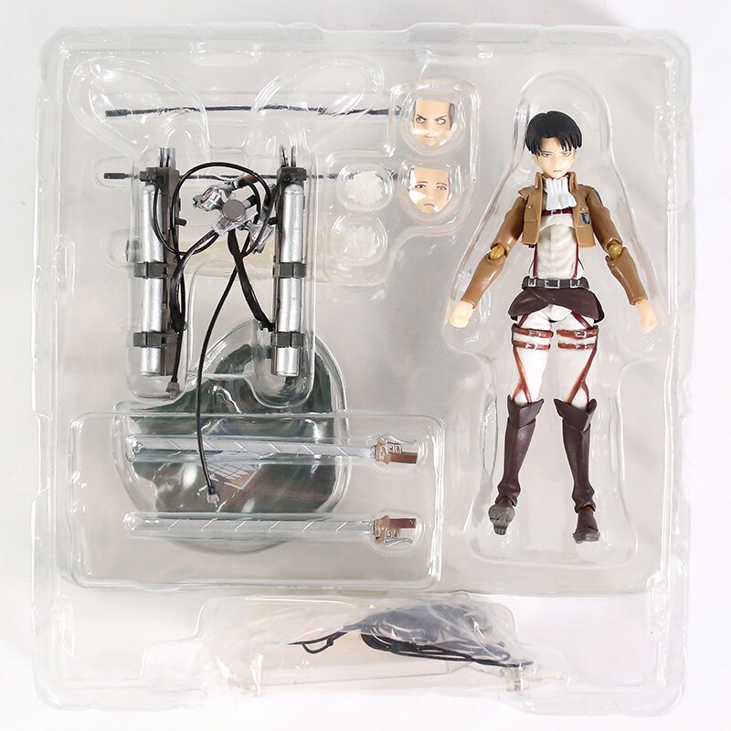 Figma Attack on Titan Eren Jaeger / Mikasa Ackerman / Levi Ackerman / PVC Action Figure Model Toy Figuirne