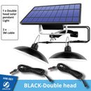 IP65 Waterproof Double Head Solar Pendant Light Outdoor Indoor Solar Lamp With Cable Suitable for courtyard, garden, indoor etc,