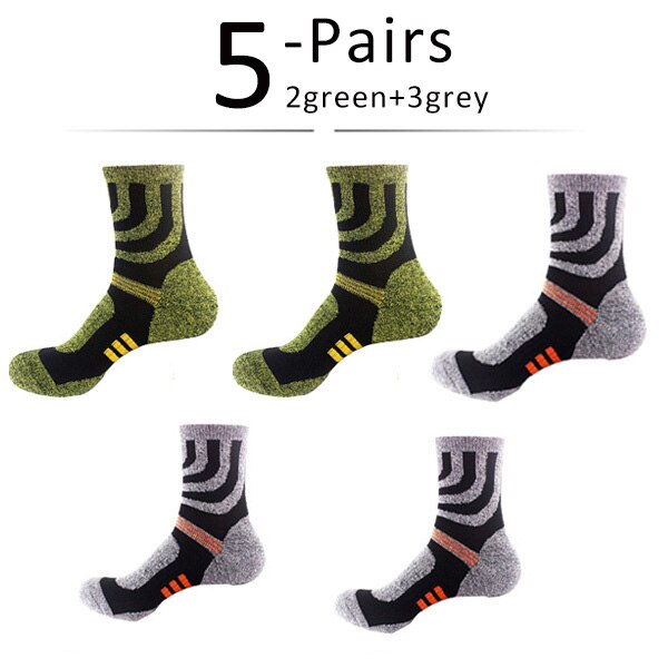 1 Lot = 5 Pairs Cotton Compression Socks For Man Trekking Formal Work Male Socks Meia Contrast Color Designer Brand Fit Eu39-45