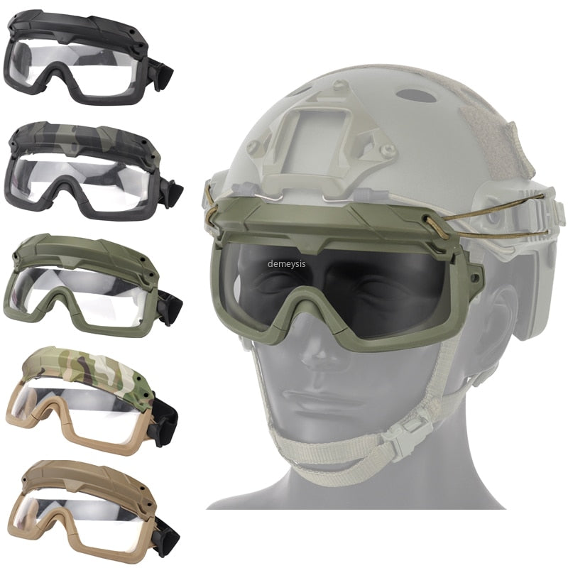 Tactical Airsoft Paintball Goggles Windproof Anti Fog CS Wargame Wanderschutzbrille Passt für Tactical Helm