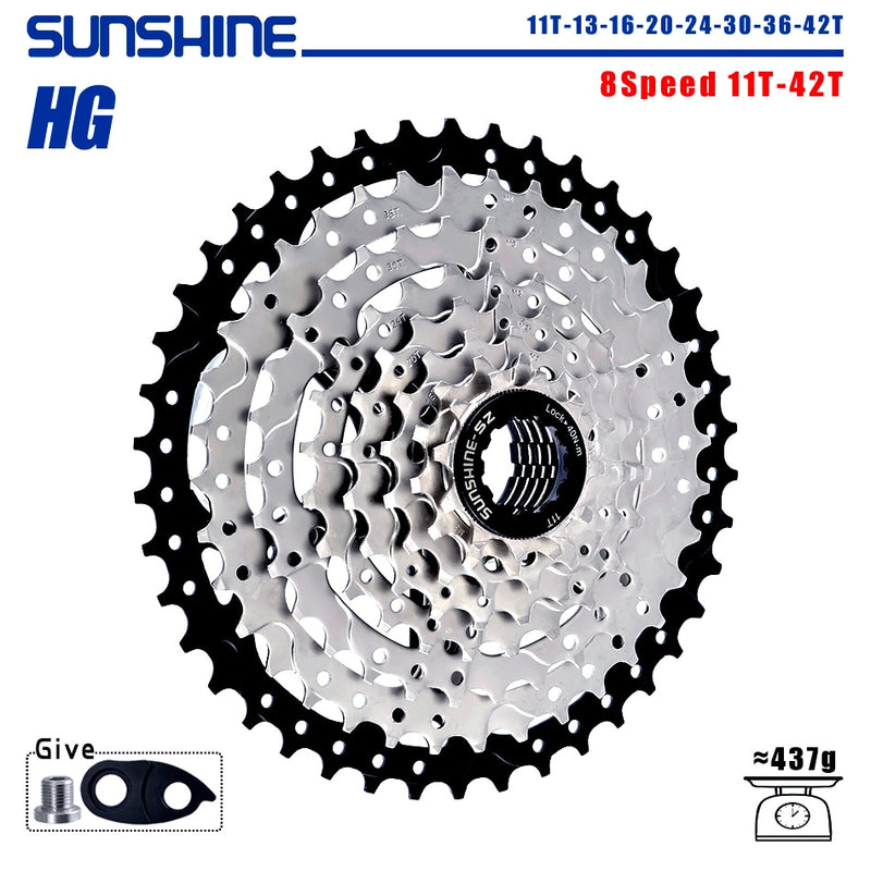 Cassette de bicicleta SUNSHINE, rueda libre de 8/9/10/11/12 velocidades, 32/36T/40T/42T/46T/50T/52T, rueda dentada de estructura HG para SHIMANO/SRAM