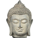 Estatua de Buda de resina, estatua de Buda chino, estatua de jardín con cabeza de Buda grande, estatua de piedra arenisca, decoración de Buda