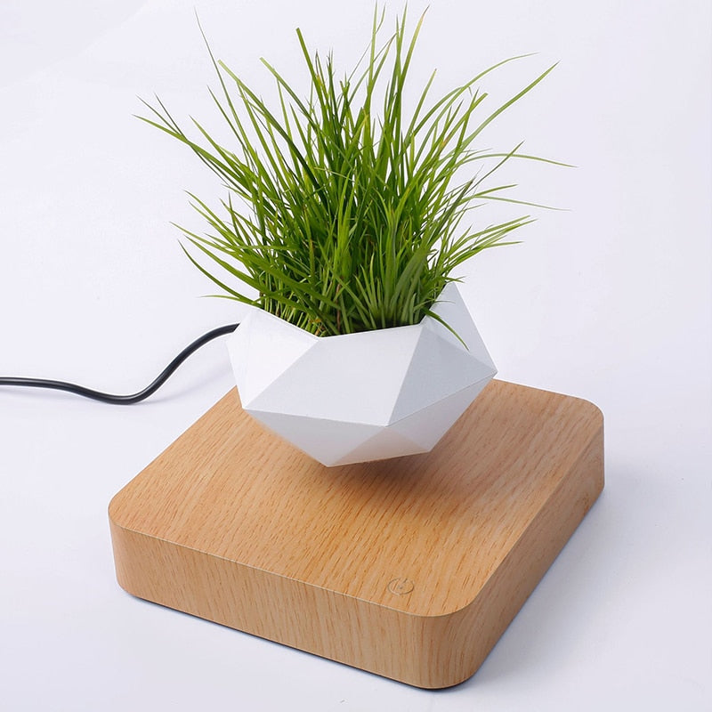 Hot Sale Levitating Air Bonsai Pot Rotation Planters Magnetic Levitation Suspension Flower Floating Pot Potted Plant Desk Decor