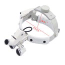 Dental Binocular Loupes 3.5X 280-380mm 5W Headband Mounted with LED Headlight Dentist Magnification