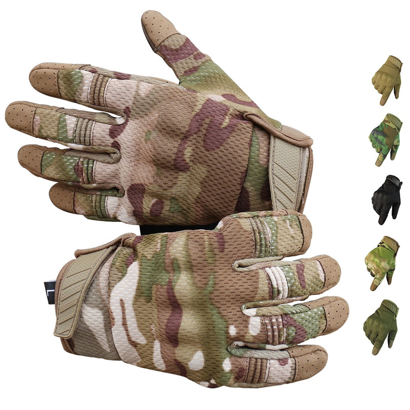 Guantes de montar para hombre Ciclismo Bicicleta Dedo completo Motos Guantes de carreras Antideslizante Pantalla táctil Deportes al aire libre Guantes tácticos Proteger equipo