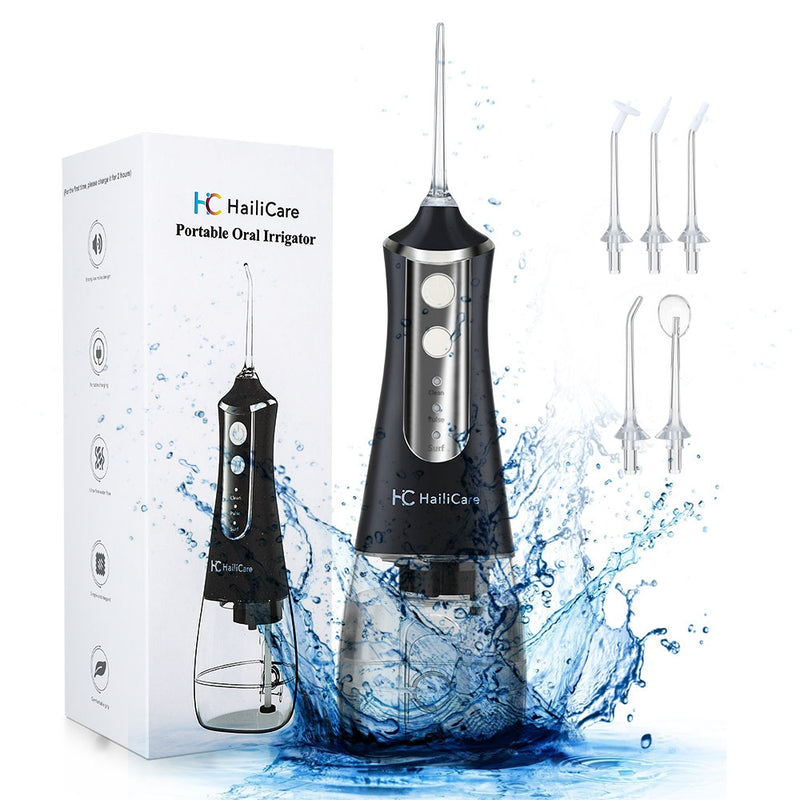 Oral Irrigator USB Rechargeable Water Flosser Portable Dental Water Jet 350ML Water Tank Waterproof Teeth Cleaner