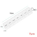 Tcare, organizador de pastillas de viaje, caja de pastillas a prueba de humedad para monedero de bolsillo, pastillero diario, contenedor portátil para medicamentos y vitaminas