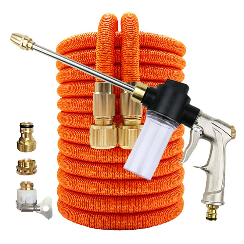 Retractable Hose Extensible Garden Hose Shrinks Flexibele Tuinslang Irrigation Computer Car Wash Water Pipe Spray Washing Foam