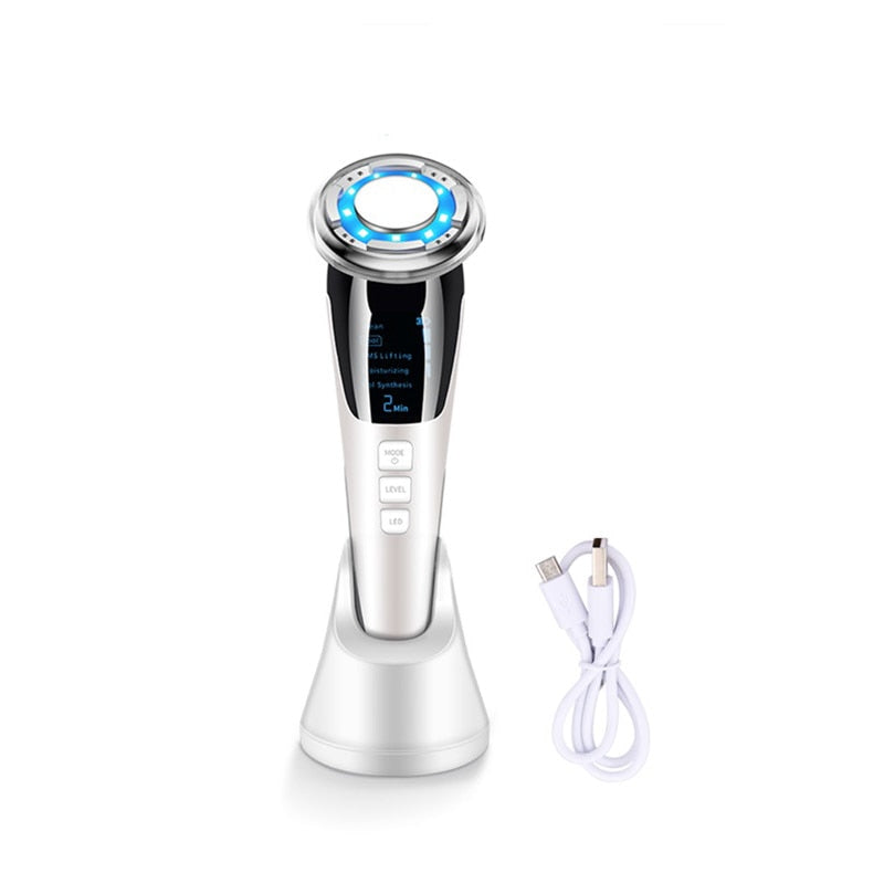 EMS LED Photon Therapy Sonic Vibration Wrinkle Remover Hot Cool Treatment Anti Aging Skin Cleaner Cleansing Rejuvenation Machine