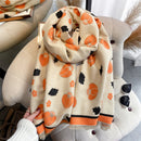 Warm Winter Scarf Cashmere Women Pashmina Design Print Shawls Wrap Female Thick Blanket Soft Bufanda Stoles 2022 Fashion