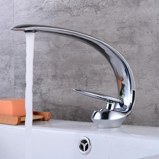 Basin Faucet Rose Gold/Black/Gold Bathroom Sink Mixer Tap Brass Wash basin Faucet Single Handle Single Hole Crane For Bathroom