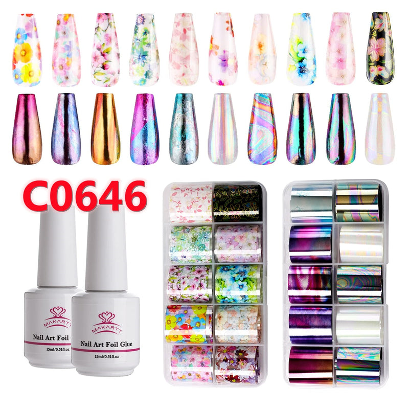 Makartt Nail Art Foil Glue Gel for Foil Stickers Nail Transfer Tips Manicure Art DIY 15ML 1 Bottles Nail Curing Lamp Required