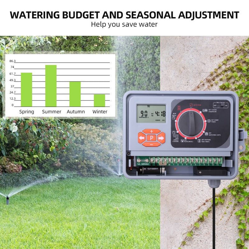 11 Station Garden Automatic Irrigation Controller Water Timer Watering System with EU standard Internal Transformer