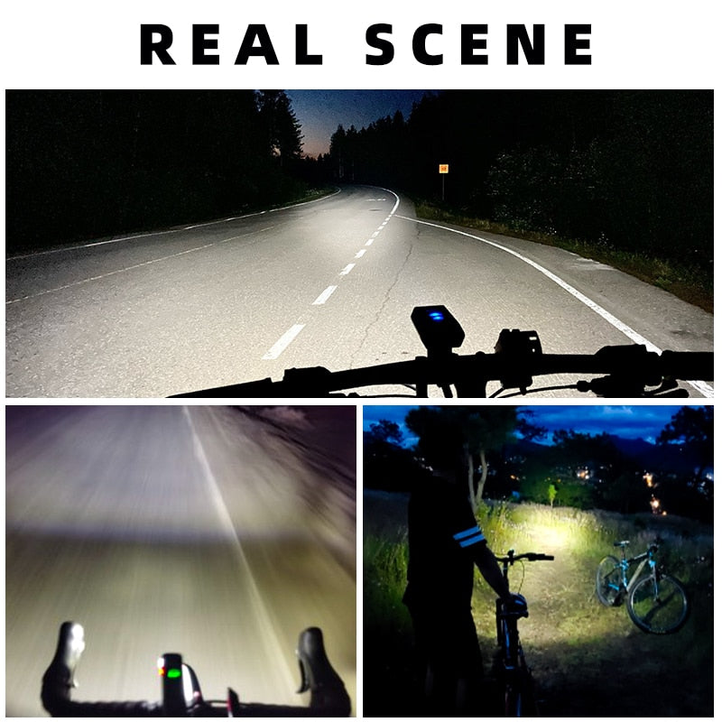 ROCKBROS Fahrradlicht Regenfest USB Wiederaufladbar LED 2000mAh MTB Frontlampe Scheinwerfer Aluminium Ultraleicht Taschenlampe Fahrradlicht