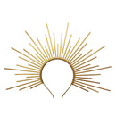 Goddess Halo Crown Sunburst Plastic Gold Met Gala Angel Spike Headpiece Cosplay Accessories